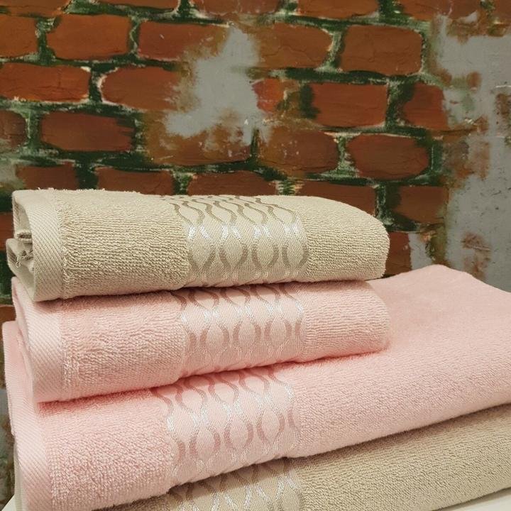 Elissa Best Set Hamam Seti Banyo Havlu Takımı Taş - Pudra