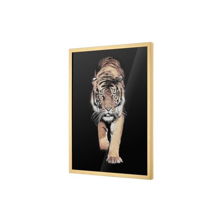 King Leopar Desenli Dikdörtgen Tablo 52x72 cm