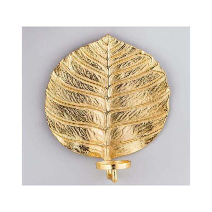 Yapraklı Duvar Mumlugu Gold Kucuk