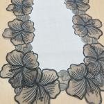 Özel Üretim Runner Krem-Siyah 45 x 140