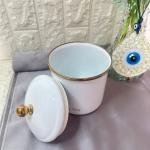 Porselen Kapaklı Emaye Kavanoz 13 Cm Kavanoz - Beyaz