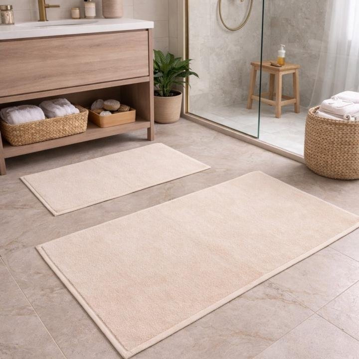2 li Havlu Banyo Paspası 60x100-50x70
