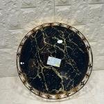 TEPSİ YUVARLAK BÜYÜK MERMER GOLD 35 cm