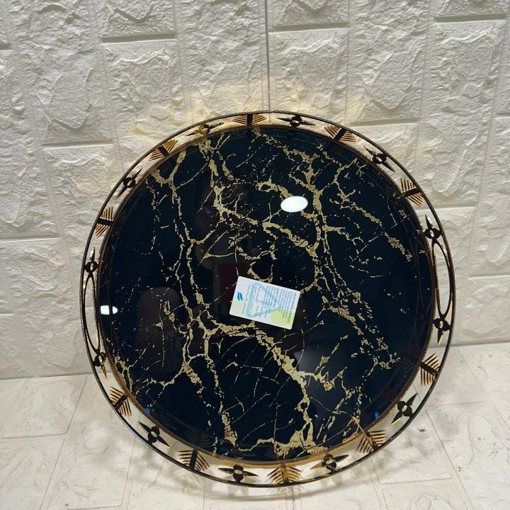 TEPSİ YUVARLAK BÜYÜK MERMER GOLD 35 cm