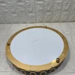 TEPSİ YUVARLAK BÜYÜK MERMER GOLD 35 cm