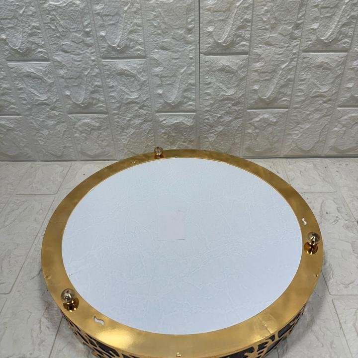 TEPSİ YUVARLAK BÜYÜK MERMER GOLD 35 cm
