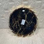 TEPSİ YUVARLAK BÜYÜK MERMER GOLD 35 cm