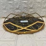 TEPSİ YUVARLAK BÜYÜK MERMER GOLD 35 cm