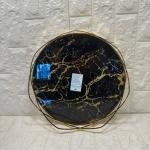TEPSİ YUVARLAK BÜYÜK MERMER GOLD 35 cm