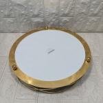 TEPSİ YUVARLAK BÜYÜK MERMER GOLD 35 cm