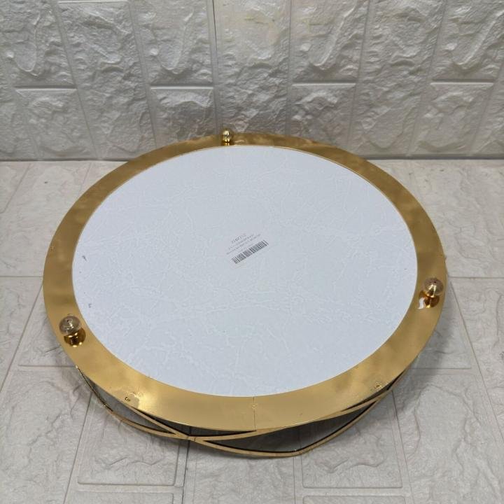 TEPSİ YUVARLAK BÜYÜK MERMER GOLD 35 cm