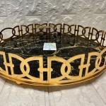 TEPSİ YUVARLAK BÜYÜK MERMER GOLD 35 cm
