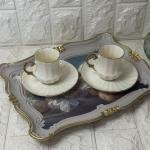 2 li Kahve Fincan Takımı  Altın Dekorlu