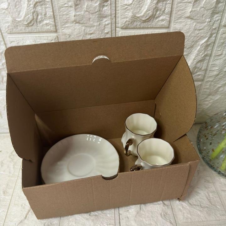 2 li Kahve Fincan Takımı  Altın Dekorlu