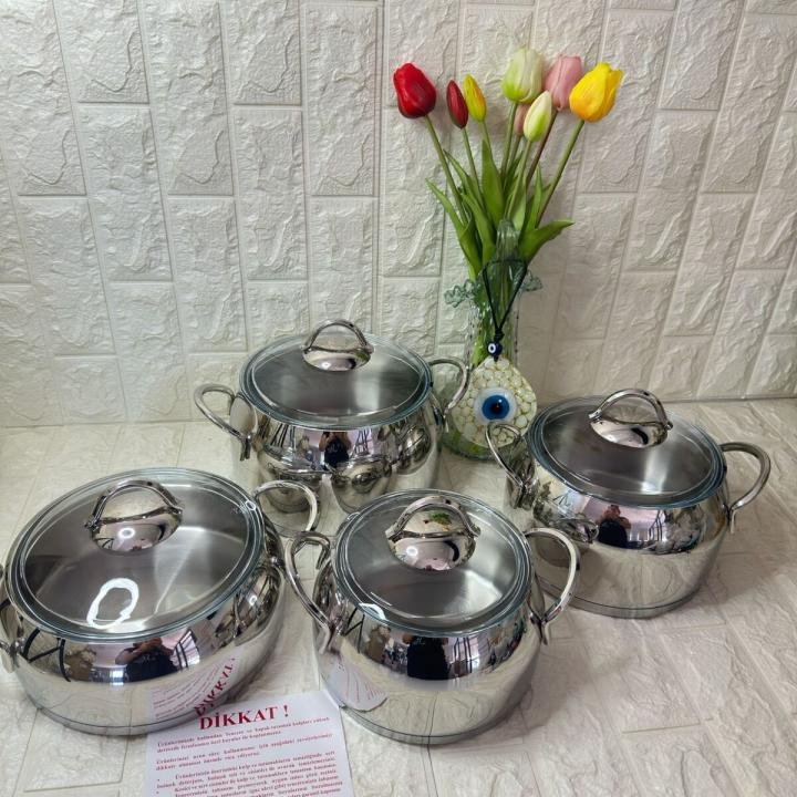 Tencere Seti Çelik 8 Parça