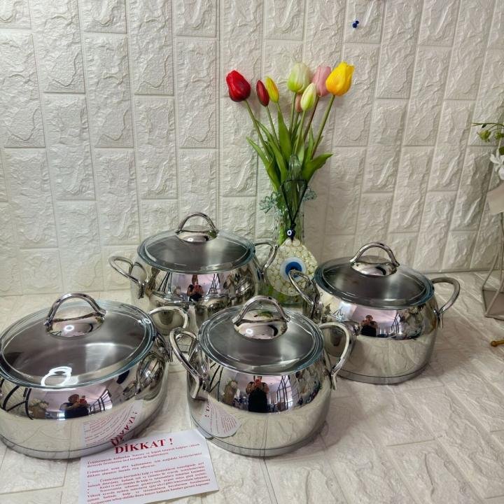 Tencere Seti Çelik 8 Parça