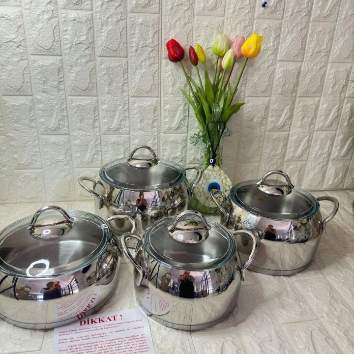 Tencere Seti Çelik 8 Parça