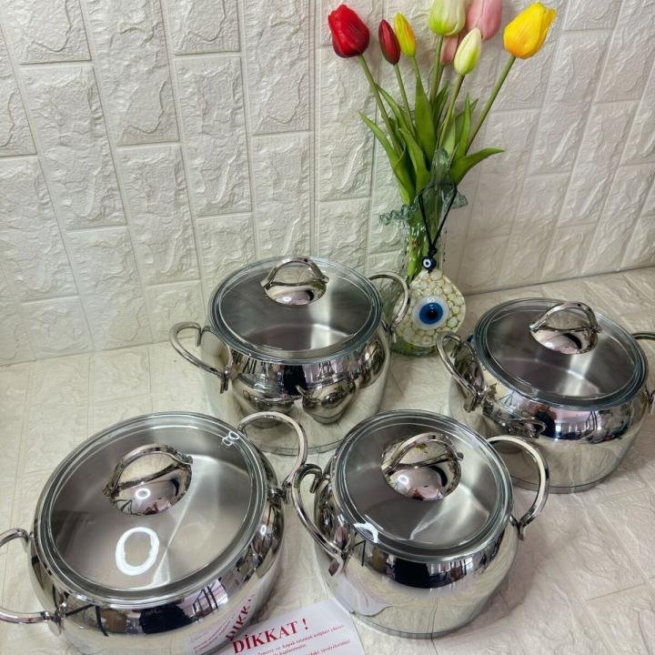 Tencere Seti Çelik 8 Parça