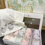 ATIVA - %70 Bambu / %30 Pamuk 3D Nakışlı El Havlusu - 6'lı Set 50x90