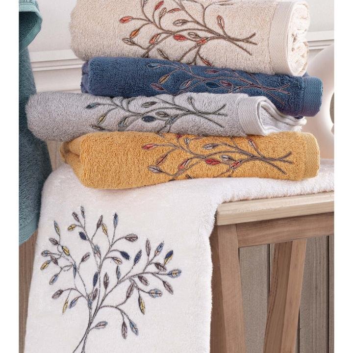 AMOR - %70 Bambu / %30 Pamuk Nakışlı El Havlusu - 6'lı Set 50x90
