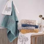 AMOR - %70 Bambu / %30 Pamuk Nakışlı El Havlusu - 6'lı Set 50x90