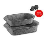 Stone-Age Çizilmez Yanmaz Yapışmaz 2'li Fırın Tepsi Seti