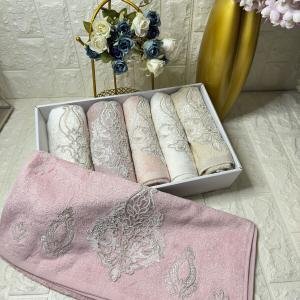 FRANSIZ GİPÜRLÜ Bambu Havlu 6 Ad. (50X90)