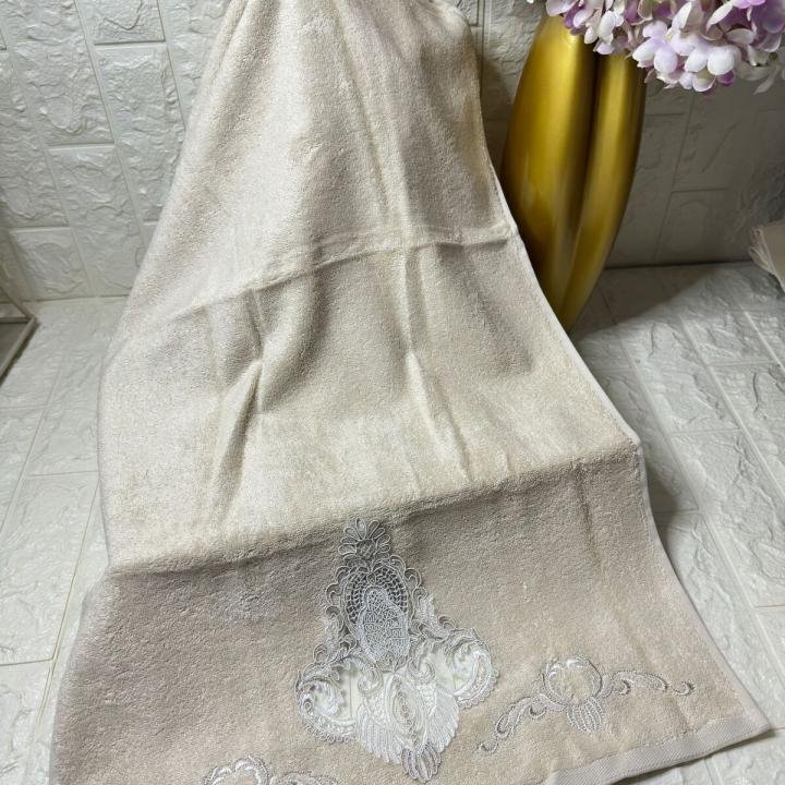 FRANSIZ GİPÜRLÜ Bambu Havlu 6 Ad. (50X90)