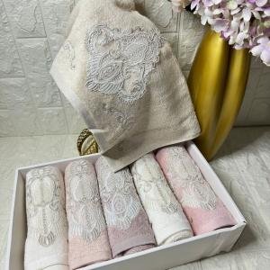 FRANSIZ GİPÜRLÜ Bambu Havlu 6 Ad. (50X90)