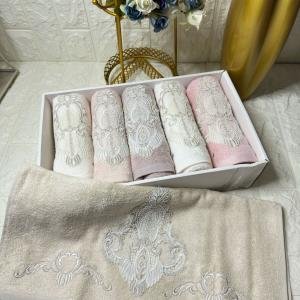 FRANSIZ GİPÜRLÜ Bambu Havlu 6 Ad. (50X90)