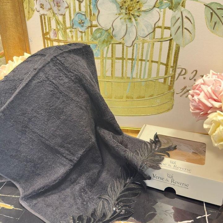 Mariva Siyah 50*90 Havlu Verse-reverse