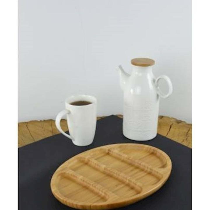 Bambu 4 Bölmeli Oval Kahvaltılık 006249