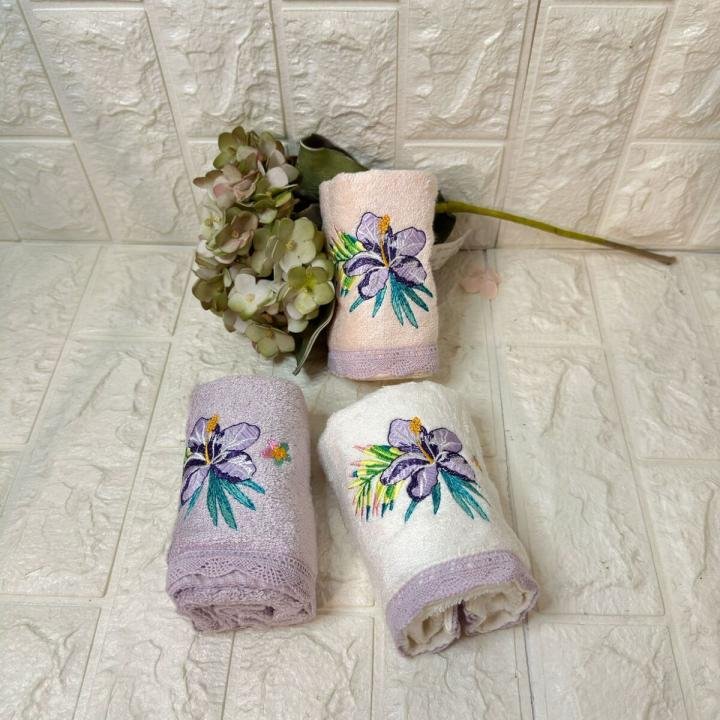 3'lü  Mutfak Havlusu  Nakışlı Bambu 50x30 Cm