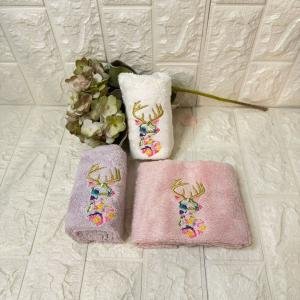 3'lü  Mutfak Havlusu  Nakışlı Bambu 50x30 Cm