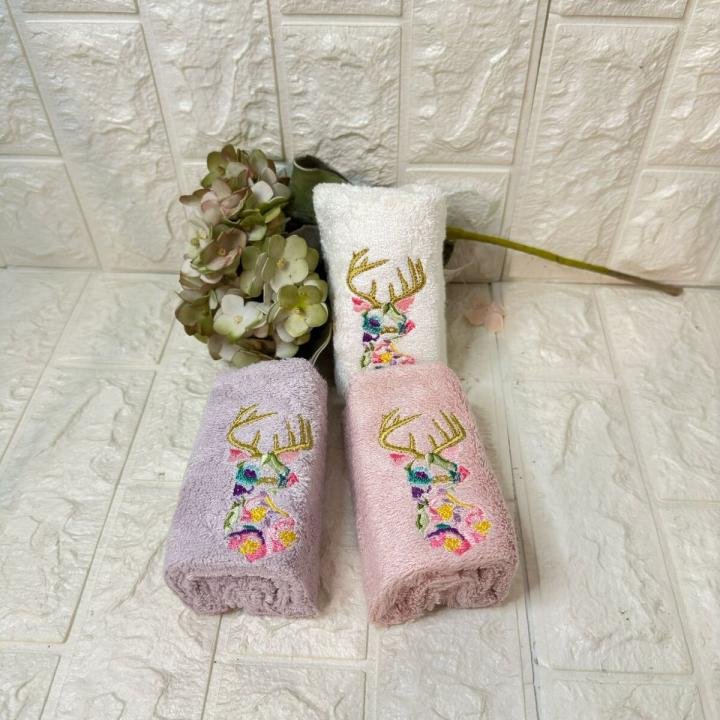 3'lü  Mutfak Havlusu  Nakışlı Bambu 50x30 Cm