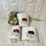 3'lü  Mutfak Havlusu Tafting Nakışlı %100 Pamuk 50x30 Cm