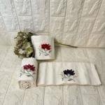 3'lü  Mutfak Havlusu Tafting Nakışlı %100 Pamuk 50x30 Cm