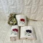 3'lü  Mutfak Havlusu Tafting Nakışlı %100 Pamuk 50x30 Cm