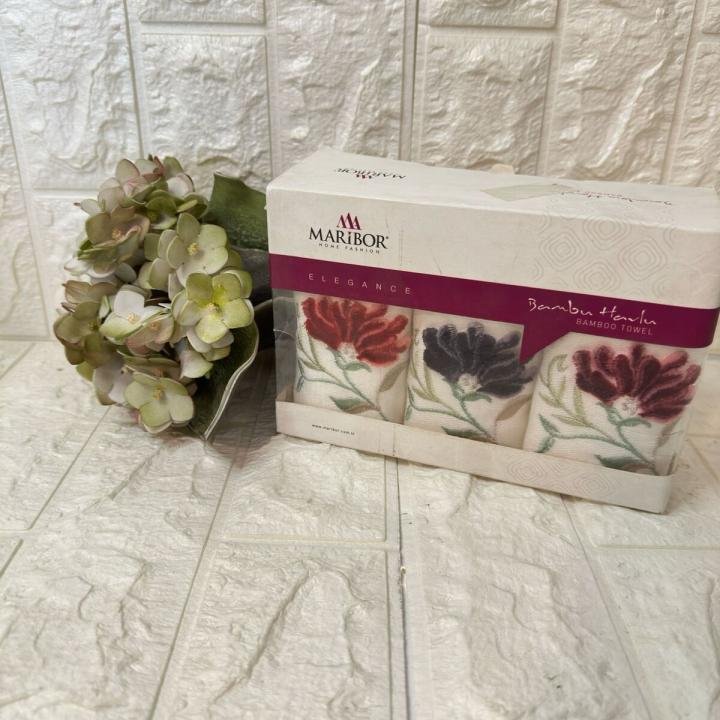 3'lü  Mutfak Havlusu Tafting Nakışlı %100 Pamuk 50x30 Cm