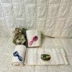 3'lü  Mutfak Havlusu Tafting Nakışlı %100 Pamuk 50x30 Cm