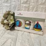 3'lü  Mutfak Havlusu Tafting Nakışlı %100 Pamuk 50x30 Cm