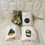 3'lü  Mutfak Havlusu Tafting Nakışlı %100 Pamuk 50x30 Cm