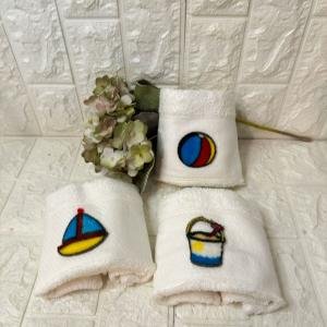 3'lü  Mutfak Havlusu Tafting Nakışlı %100 Pamuk 50x30 Cm