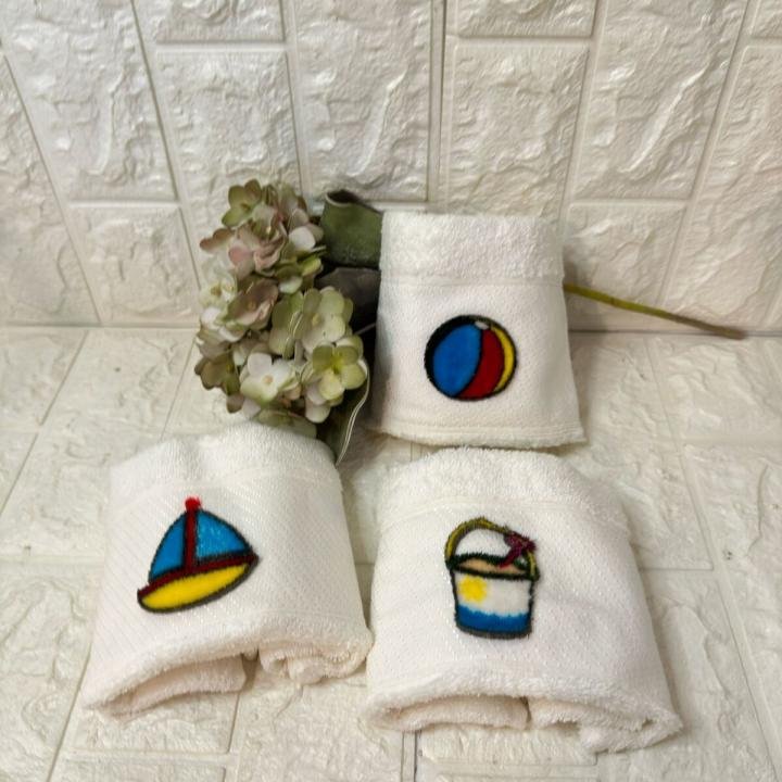 3'lü  Mutfak Havlusu Tafting Nakışlı %100 Pamuk 50x30 Cm