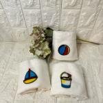 3'lü  Mutfak Havlusu Tafting Nakışlı %100 Pamuk 50x30 Cm