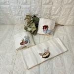 3'lü  Mutfak Havlusu Tafting Nakışlı %100 Pamuk 50x30 Cm