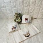 3'lü  Mutfak Havlusu Tafting Nakışlı %100 Pamuk 50x30 Cm