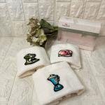 3'lü  Mutfak Havlusu Tafting Nakışlı %100 Pamuk 50x30 Cm