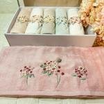 BETTY-3d Nakışlı Bambu Havlu 6 Ad. (50X90)