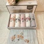 LİZZY-3d Nakışlı Bambu Havlu 6 Ad. (50X90)